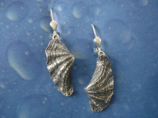 Mördermuschel Ohrringe Silber Schmuck s
