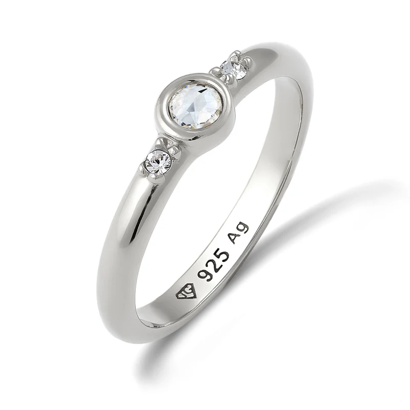 Solitär-Ring | Mit Kristallen von Swarovski® (Weiß)