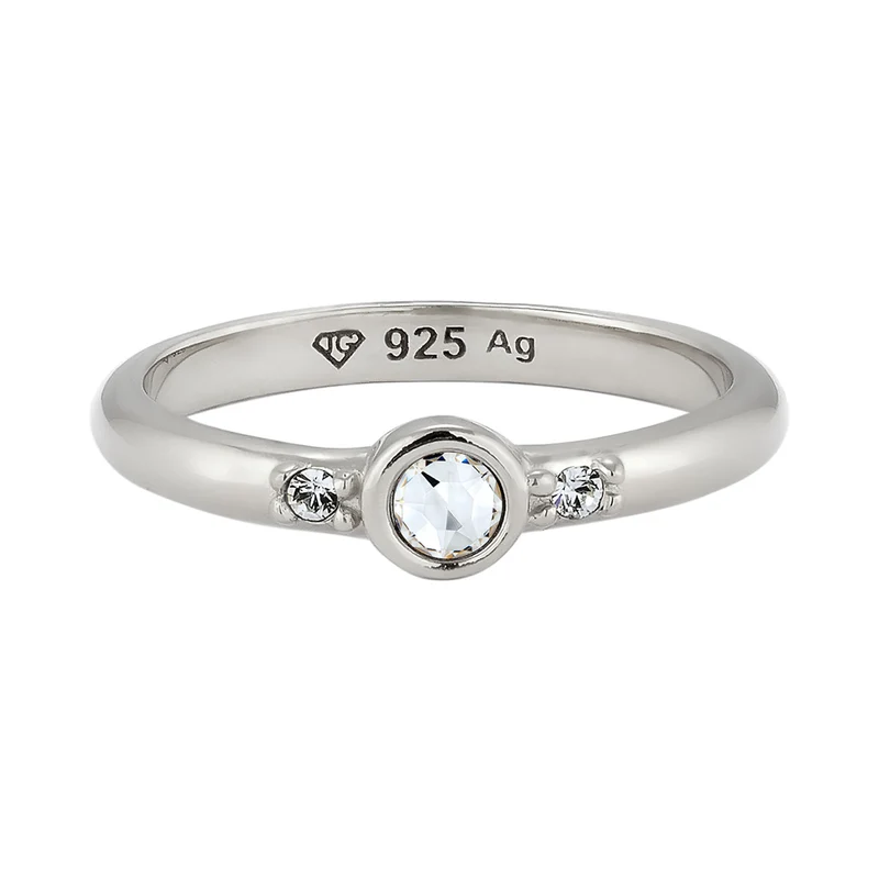 Solitär-Ring | Mit Kristallen von Swarovski® (Weiß)