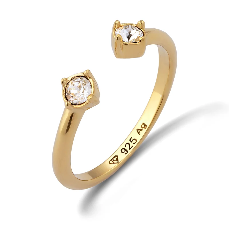 Ring Offen | Mit Kristallen von Swarovski® (Weiß)