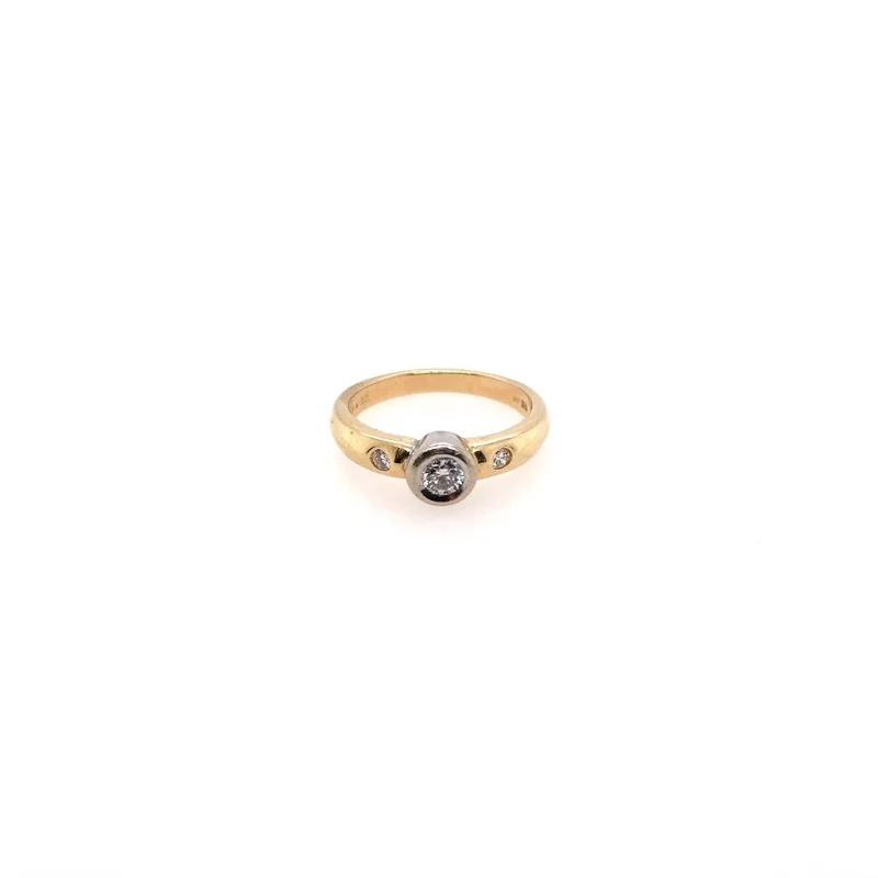 Ring Bicolor Gold 585 mit Brillanten