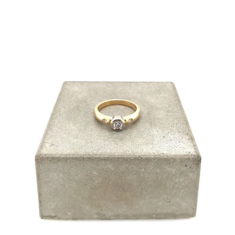 Ring Bicolor Gold 585 mit Brillanten