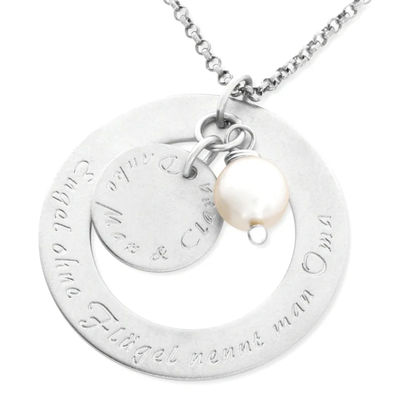 NAMENSKETTE 925 SILBER GESCHENK OMA MUTTER KETTE GRAVUR HALSKETTE