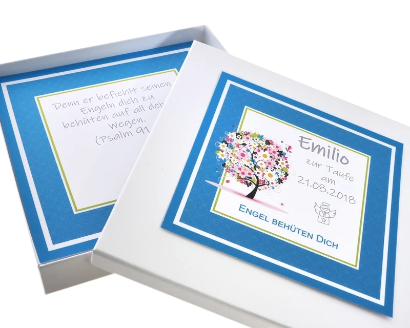 GESCHENK SCHACHTEL, SCHMUCK SCHACHTEL ZUR TAUFE, GEBURT, GEBURTSTAG