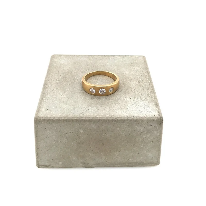 "Triologie" Ring Gelbgold 585 mit Brillanten