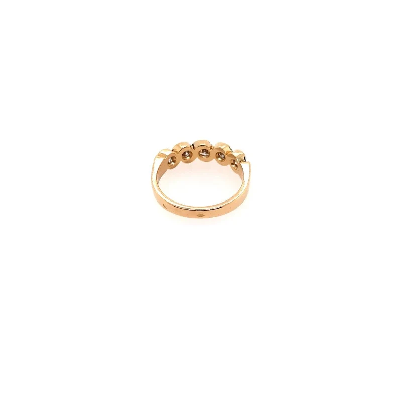Ring Gelbgold 750 mit 5 Brillanten