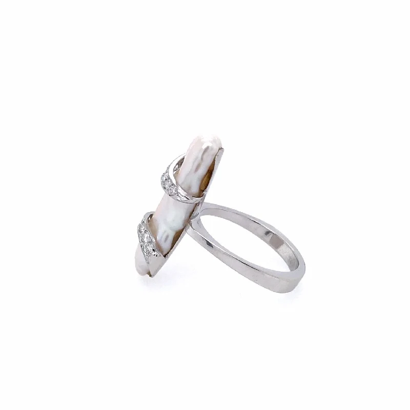 Ring Weissgold 750 mit Perle & Brillanten