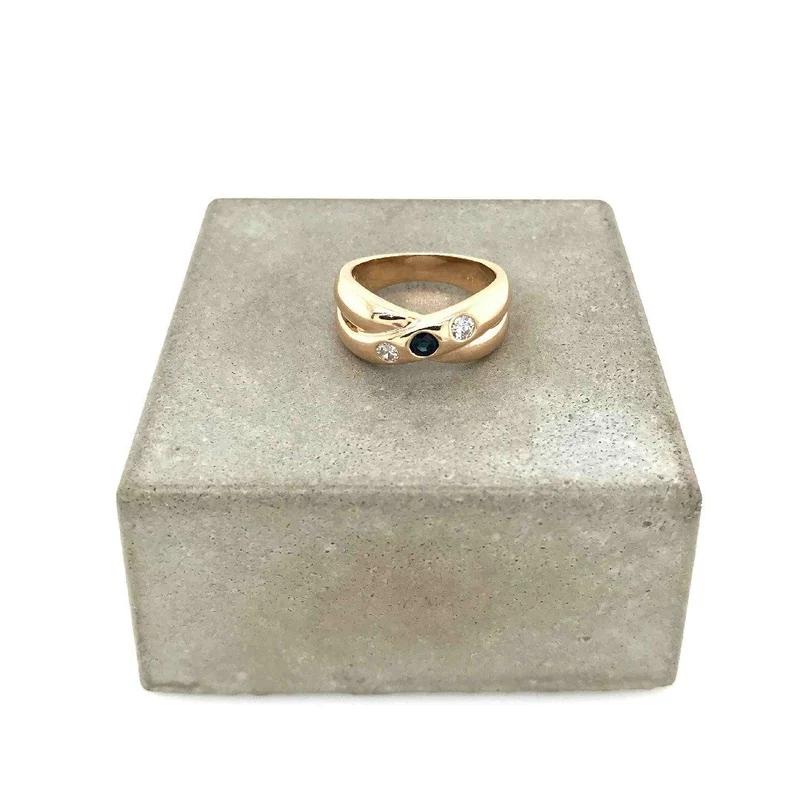 Ring Gelbgold 585 mit Saphir & Brillanten