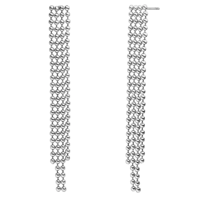 Hanging Beads Ohrstecker | 18K vergoldet