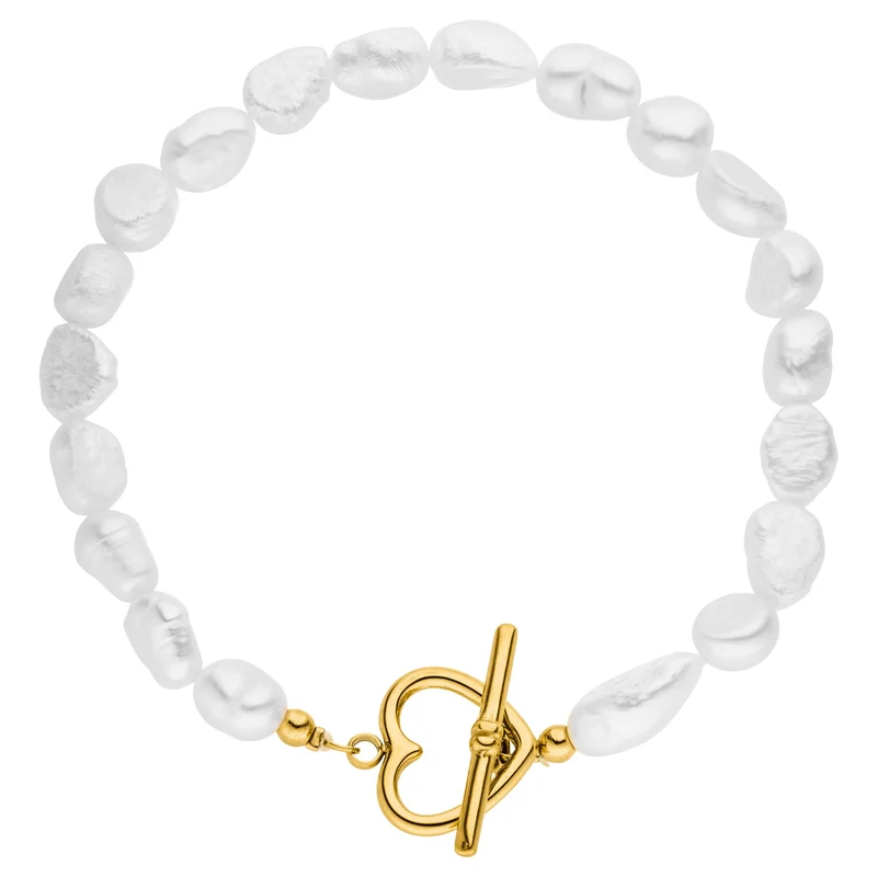 Pearl Heart Armband | Süßwasserperlen