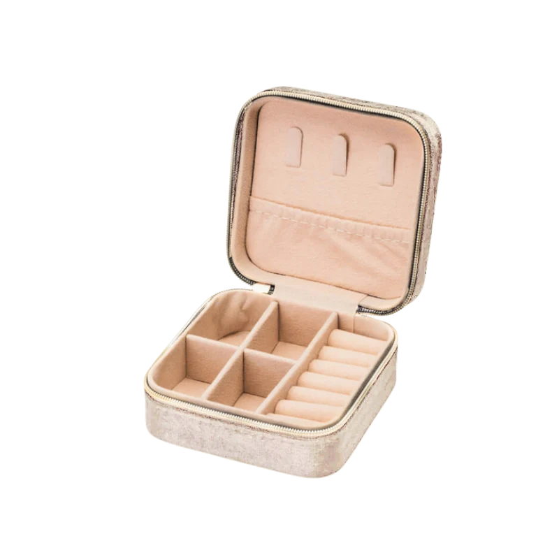 Premium Schmuck Box - Cream Velvet