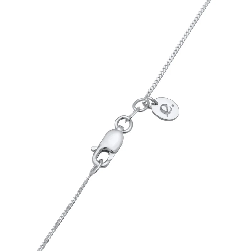 Halskette Kreuz | Saphir (Blau) & Laborgezüchteter Diamant (Weiß, 0.06 ct)