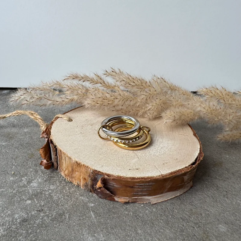 Triple Ring | Strass Bicolour