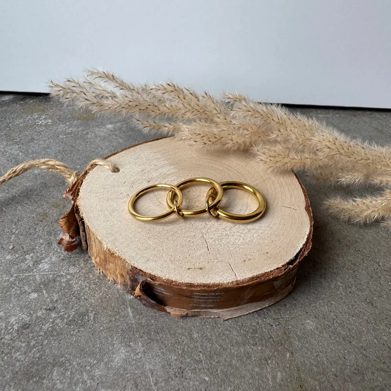 Triple Ring | Plain Gold