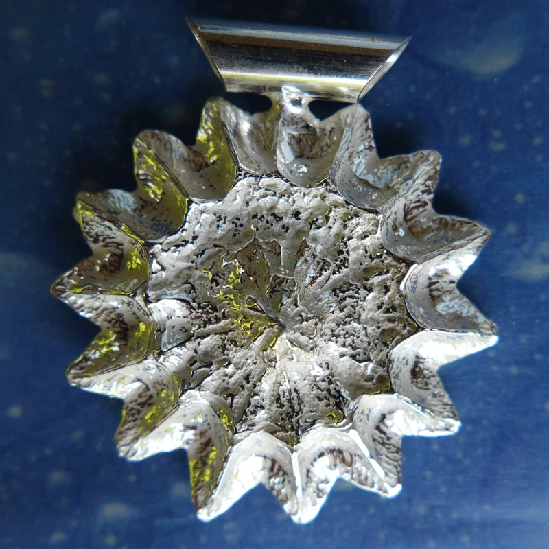 Mohn Blüte Kettenanhänger Silber
