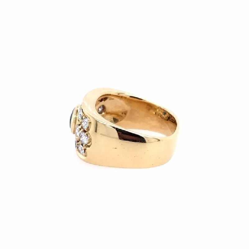 Ring Gelbgold 750 mit Safir & Brillanten