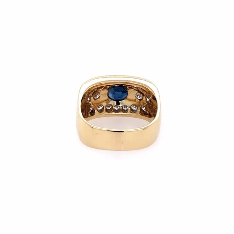 Ring Gelbgold 750 mit Safir & Brillanten