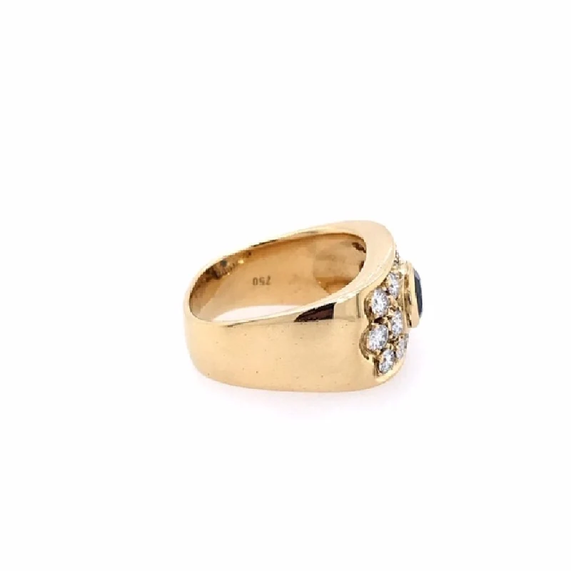 Ring Gelbgold 750 mit Safir & Brillanten