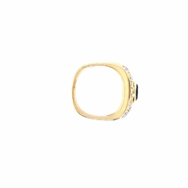 Ring Gelbgold 750 mit Safir & Brillanten