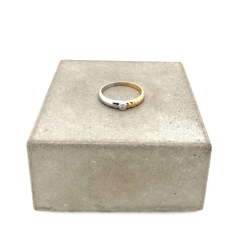 Ring Bicolor Gold 585 mit Brillant