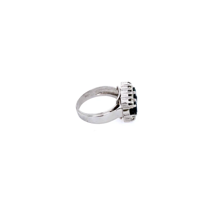 Ring Weissgold 585 mit Saphiren & Brillanten