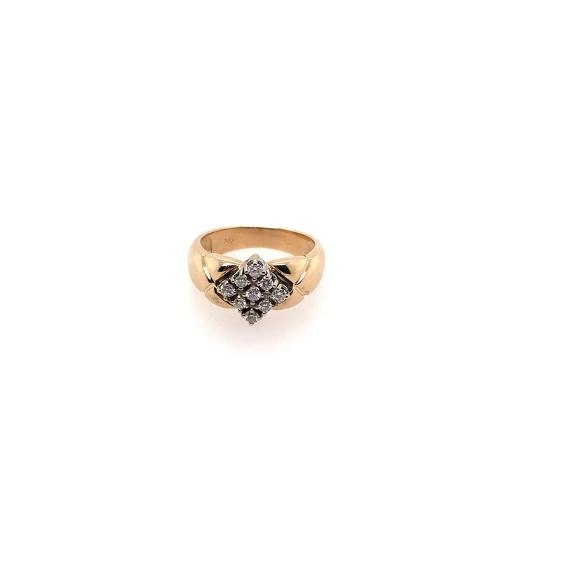 Ring Bicolor Gold 585 mit Brillanten