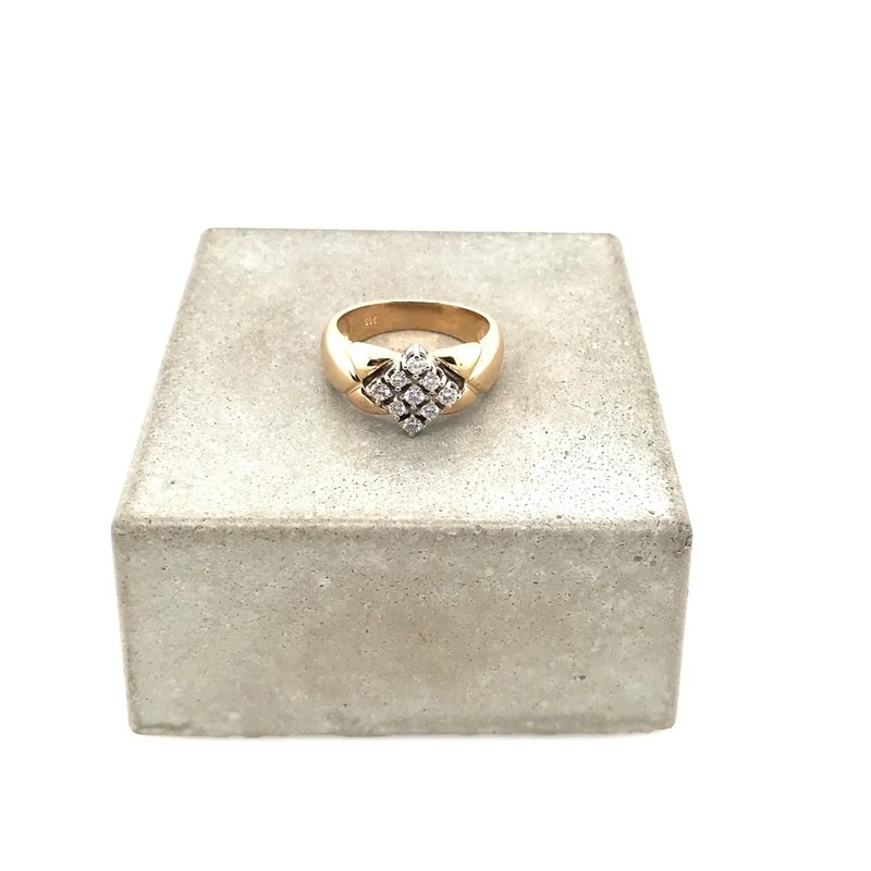 Ring Bicolor Gold 585 mit Brillanten