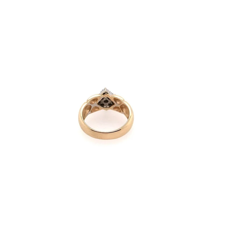 Ring Bicolor Gold 585 mit Brillanten