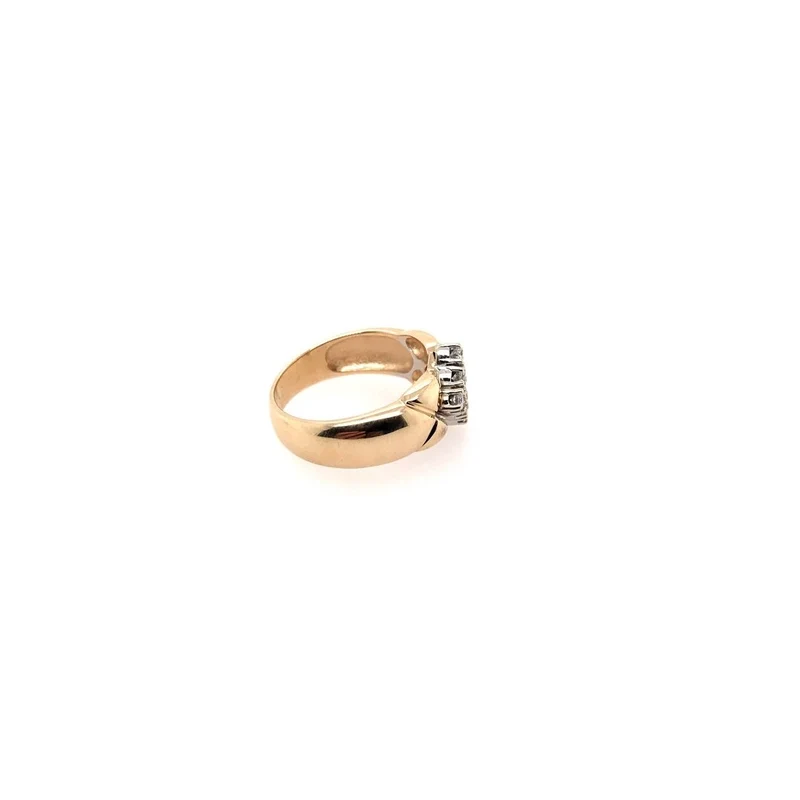 Ring Bicolor Gold 585 mit Brillanten