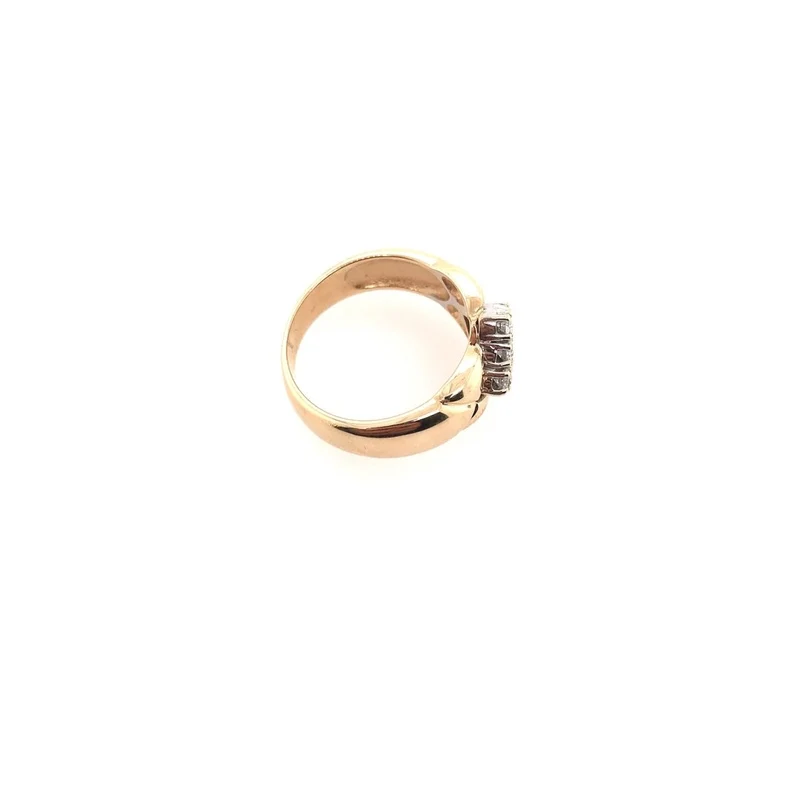 Ring Bicolor Gold 585 mit Brillanten