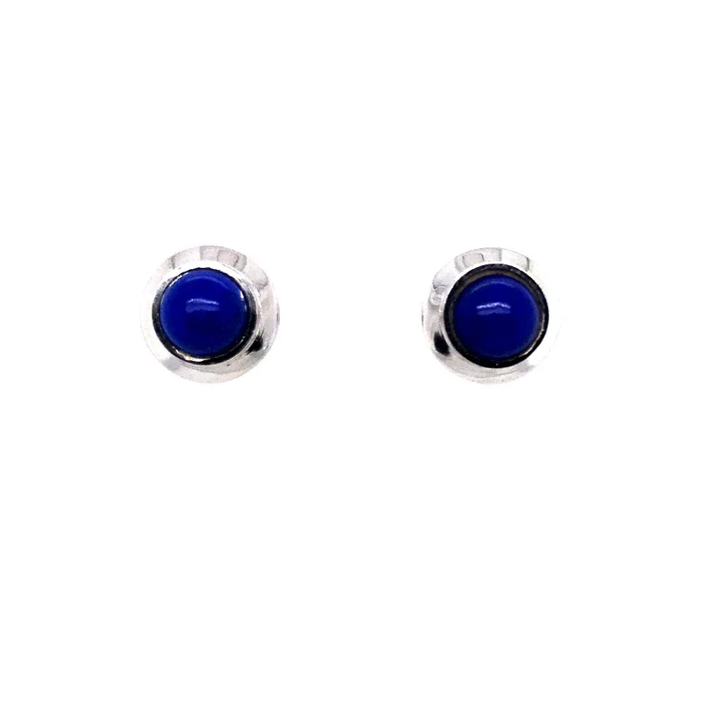 Ohrstecker Weissgold 750 mit Lapislazuli