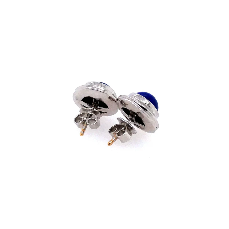 Ohrstecker Weissgold 750 mit Lapislazuli