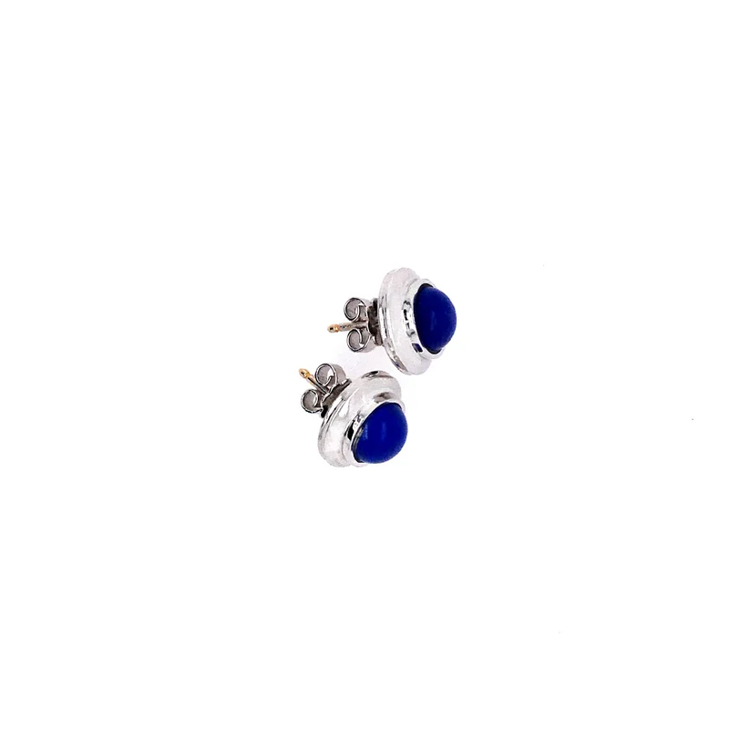 Ohrstecker Weissgold 750 mit Lapislazuli