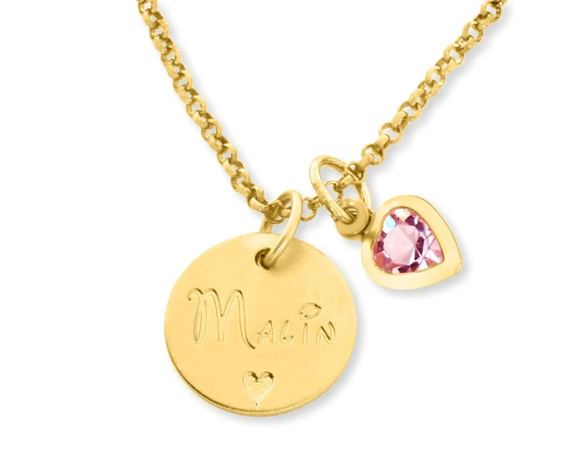 NAMENSKETTE GOLD PERSONALISIERTER SCHMUCK MÄDCHENSCHMUCK KINDERKETTE