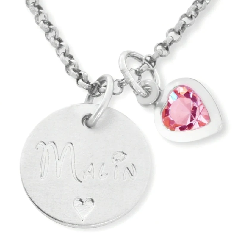 SILBERKETTE MIT GRAVUR MÄDCHEN NAMEN SCHMUCK 925 SILBER ANHÄNGER KETTE