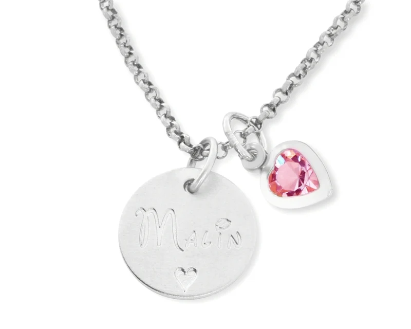 SILBERKETTE MIT GRAVUR MÄDCHEN NAMEN SCHMUCK 925 SILBER ANHÄNGER KETTE