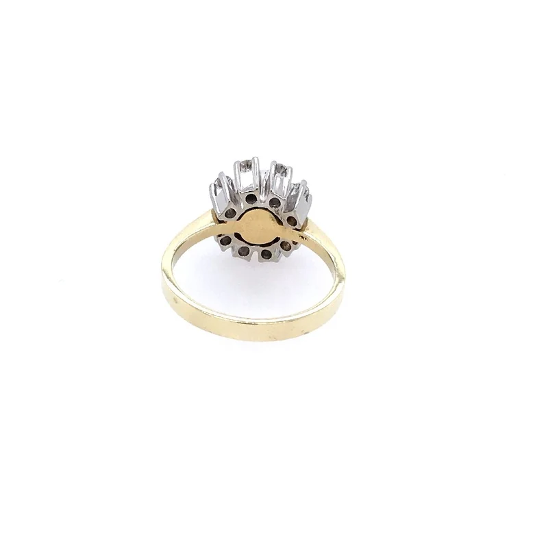 Ring Bicolor Gold 585 mit Perle & Brillanten