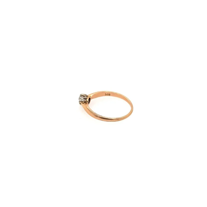 Solitaire Gelbgold 585 mit Diamant