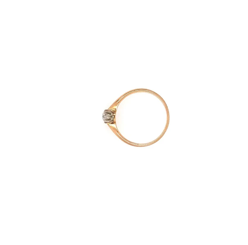 Solitaire Gelbgold 585 mit Diamant