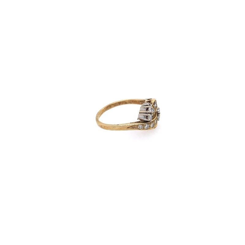 Ring Bicolor Gold 585 mit Brillanten