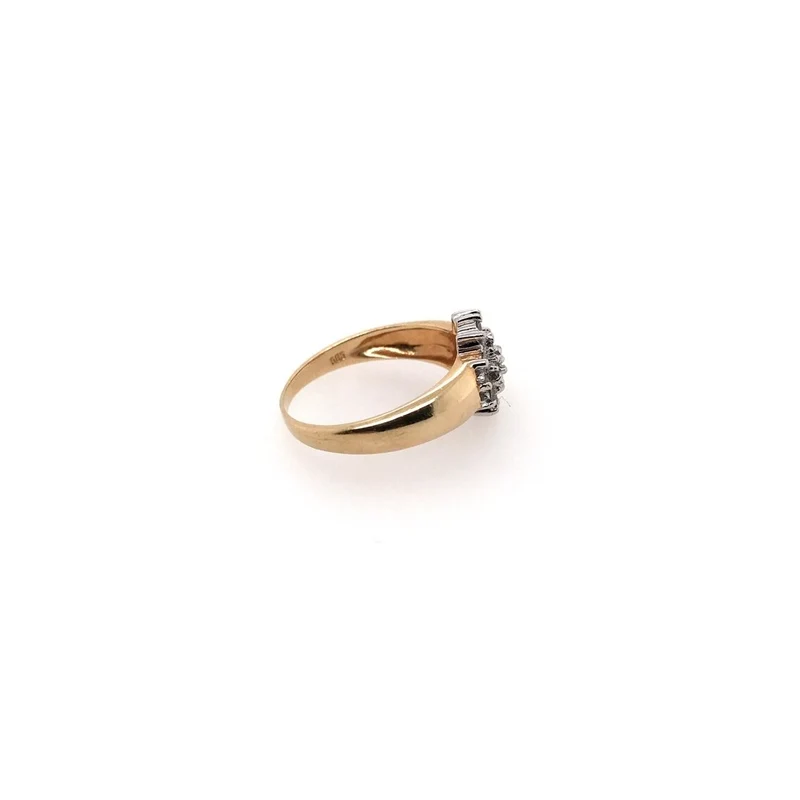 Ring Bicolor Gold 585 mit Brillanten