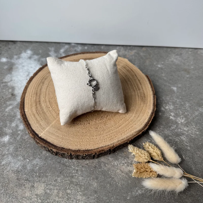 KAIA Armband | Perlen Silber