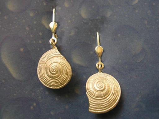 Meerschmuck Ohrringe Silber Strohsonnenuhr