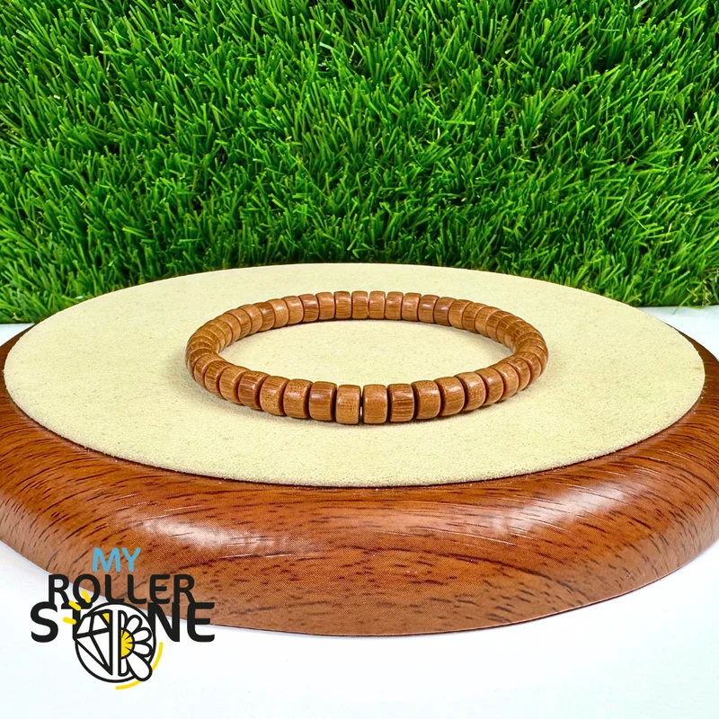 Sandelholz-Heishi-Perlenarmband