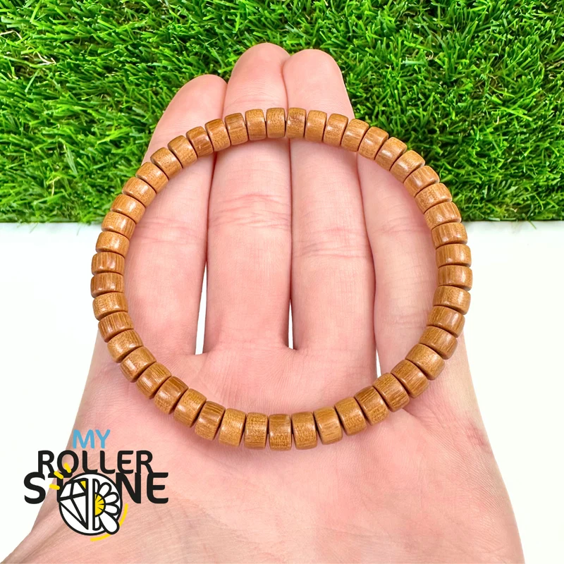Sandelholz-Heishi-Perlenarmband