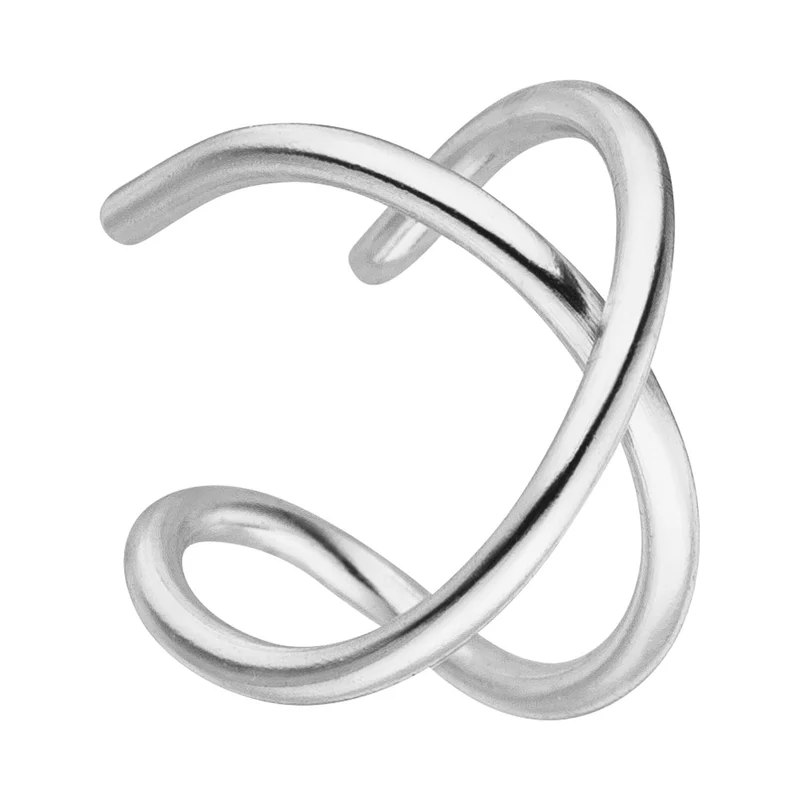 Crossing Plain Ear Cuff | 925 Echtsilber
