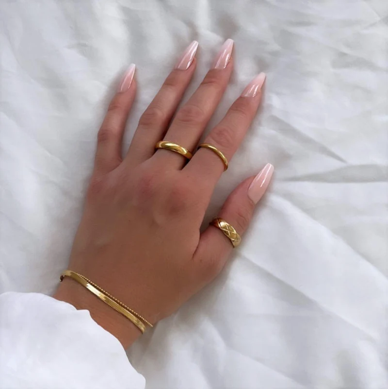 Thin Lena Ring | 18K vergoldet