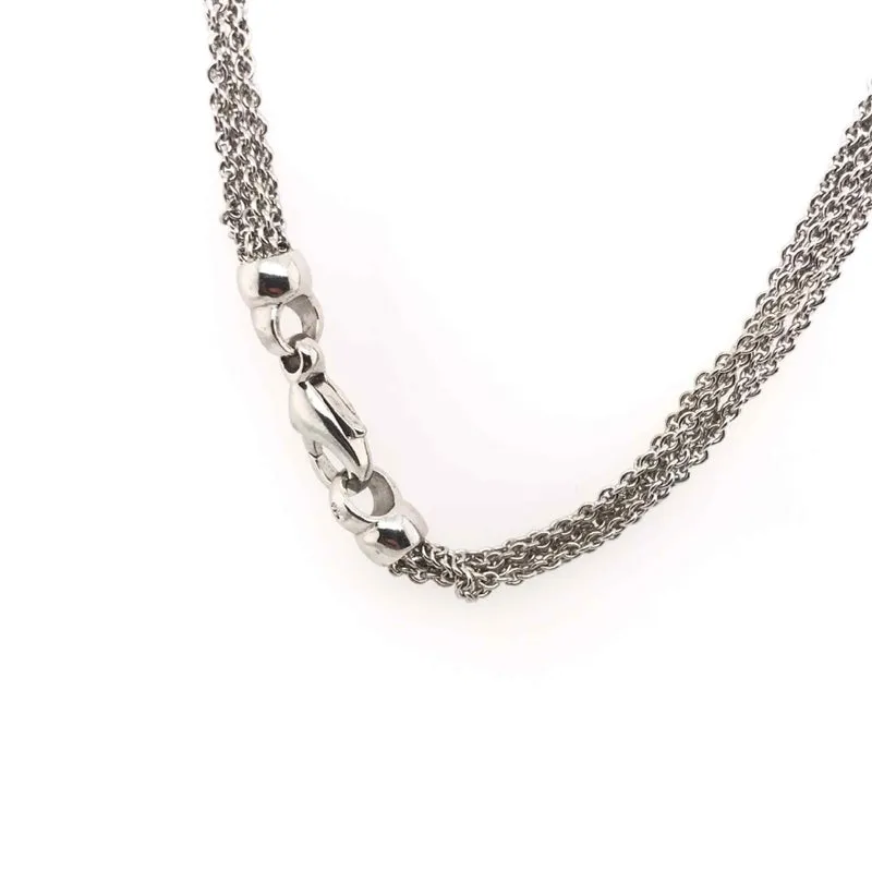 Wempe Kette mit Kreuz-Anhänger Weissgold 750 mit Topas