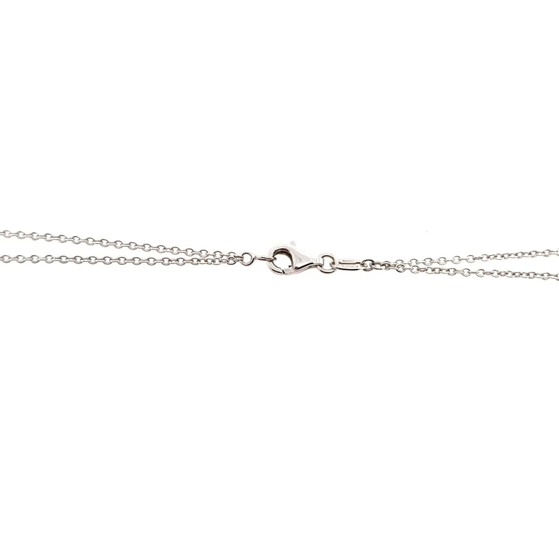 Exklusive Kette mit Kreuz-Anhänger Weissgold 750 mit Brillanten