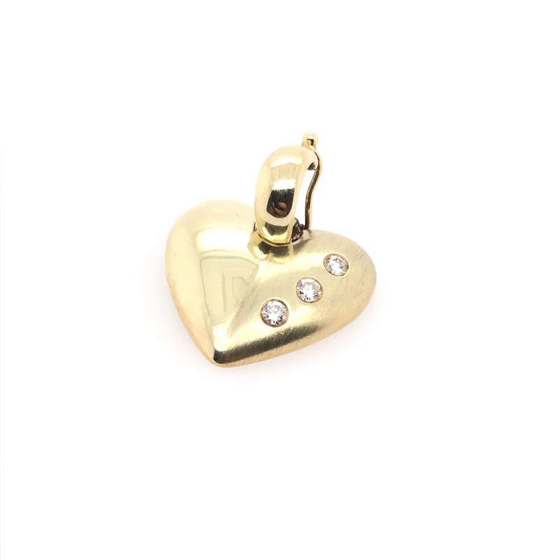 Kette mit Herz-Anhänger Gelbgold 585 mit Brillanten